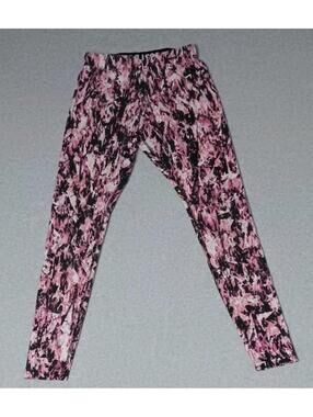 Nike Just Do It Leggings Womens Size Small Pink And Black Elastic Waist Stretch